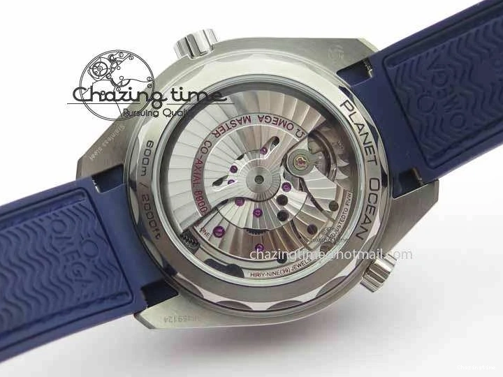 0320 Planet Ocean 2016 43.5mm SS OM 1:1 Best Edition Blue Dial On Blue Leather Strap A Sophisticated 8165